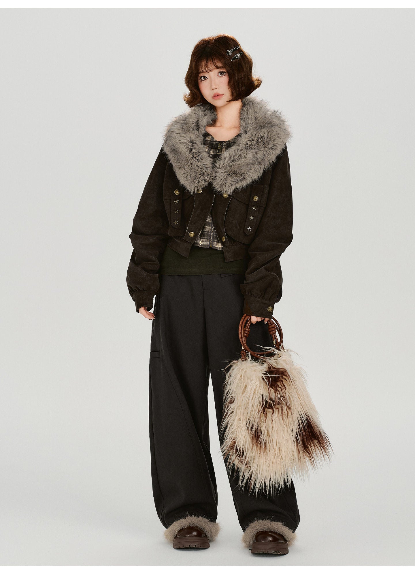 Fawn Collar Reversible Jacket