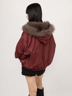 Reversible Hooded Jacket (Wine)