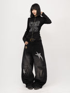 Star Patch Washed Denim