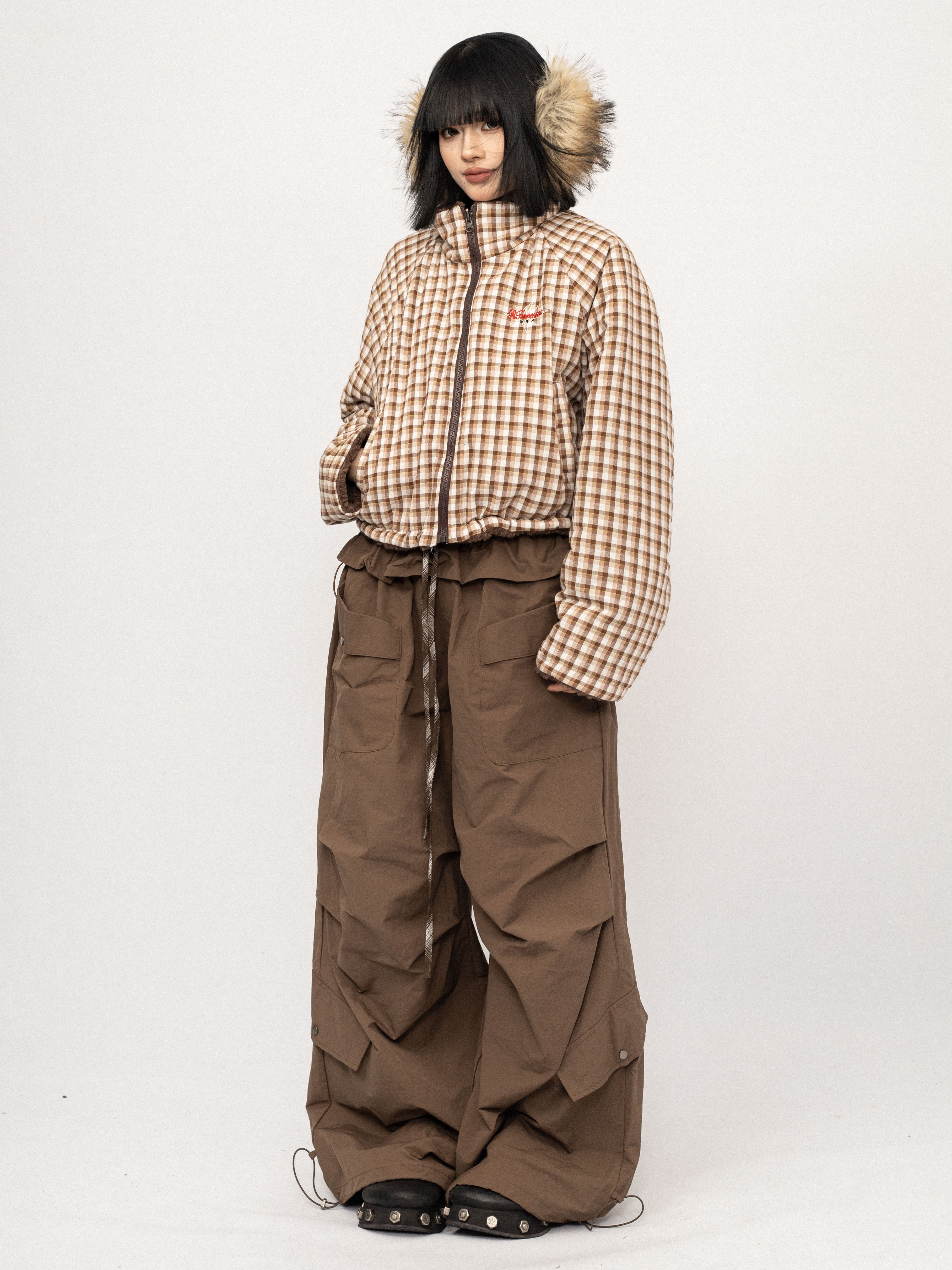 Eira Reversible Jacket (Umber/Gingham)