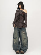 Star Patch Washed Denim