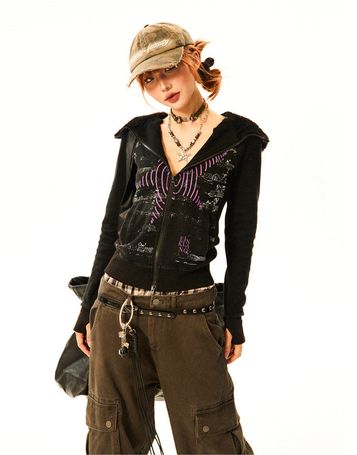 Signal Black Zip Hoodie