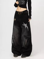 Star Patch Washed Denim