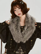 Fawn Collar Reversible Jacket