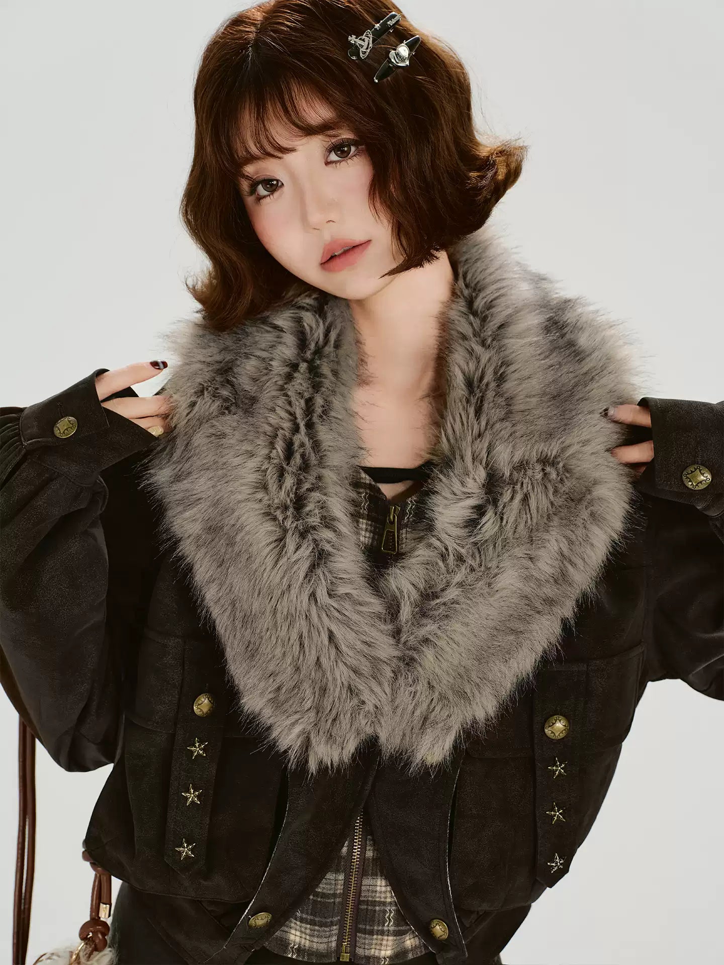 Fawn Collar Reversible Jacket