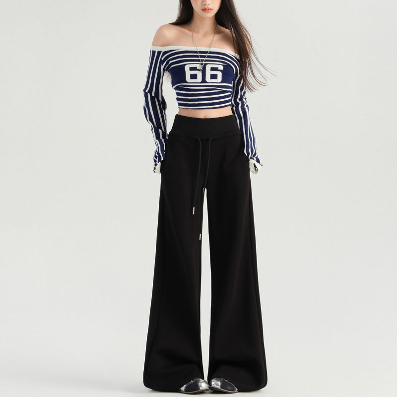 Archive Wide-Leg Sweatpants (Black)
