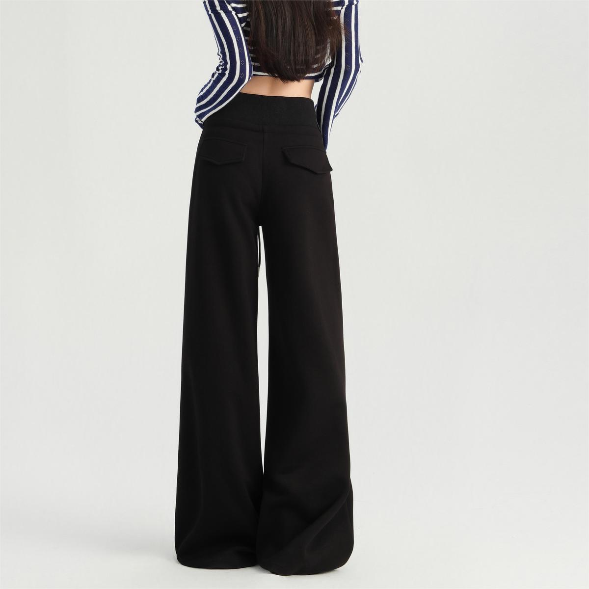Archive Wide-Leg Sweatpants (Black)