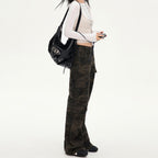 KOYA Camo High-Waist Cargos