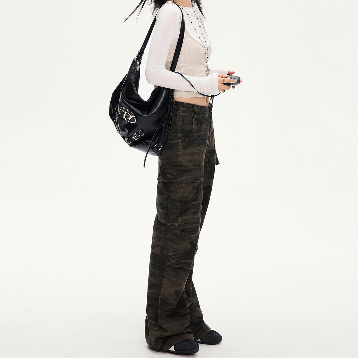 KOYA Camo High-Waist Cargos