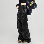 KOYA Frame Leather Pants (Black)