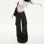 KOYA Camo High-Waist Cargos