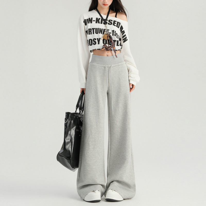 Archive Wide-Leg Sweatpants (Gray)