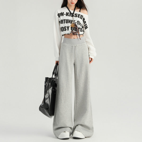 Archive Wide-Leg Sweatpants (Gray)