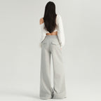 Archive Wide-Leg Sweatpants (Gray)