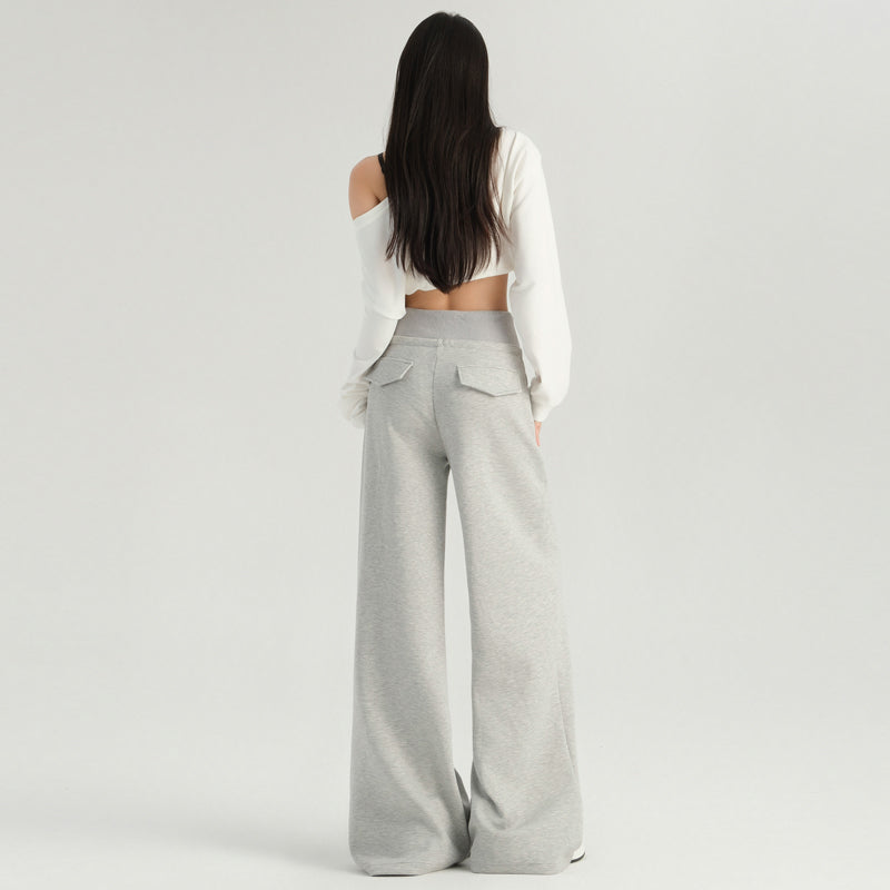 Archive Wide-Leg Sweatpants (Gray)